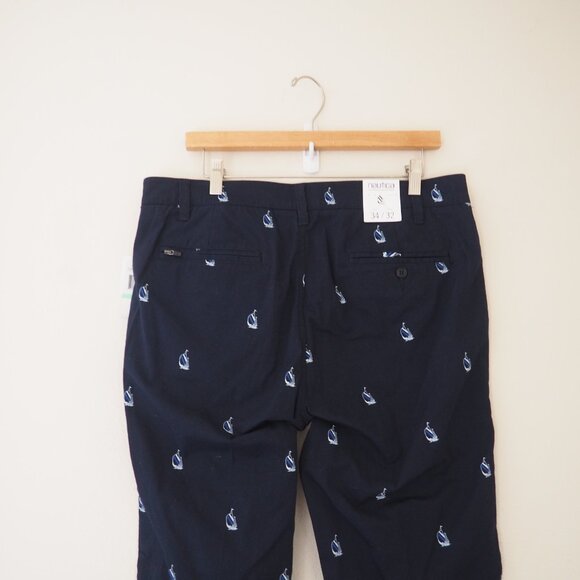 !! NWT Nautica x Urban Outfitters Navy Marine Bue SailBoat Chino Pants - Picture 11 of 12